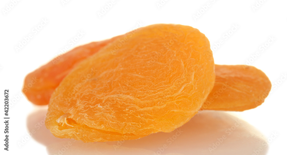 delicious dried apricots isolated on white delicious dried apricots isolated on white