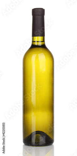 Bottle of great wine isolated on white