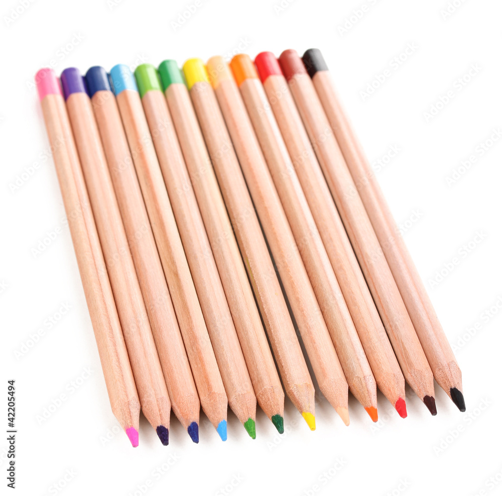 Fototapeta premium Color pencils isolated on white