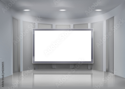 Projection screen.  Vector illustration.