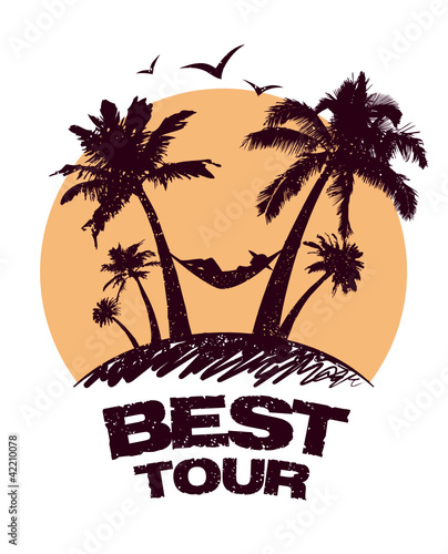 Best tour design template with tropical view