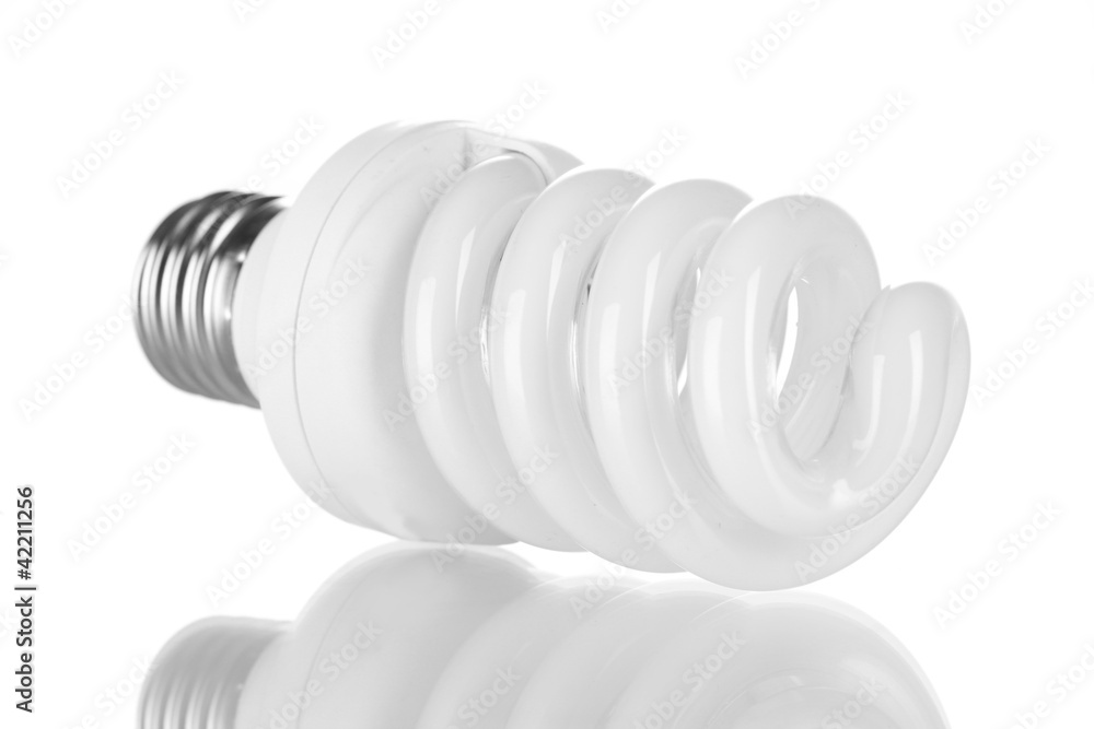 Energy saving lamp isolated on white Energy saving lamp isolated on white