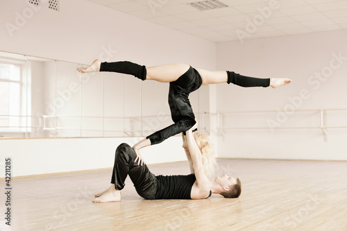 Practice in aerobics room