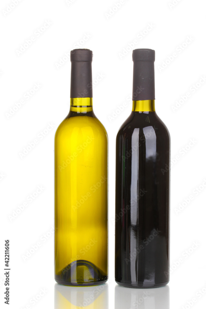 Bottles of great wine isolated on white Bottles of great wine isolated on white
