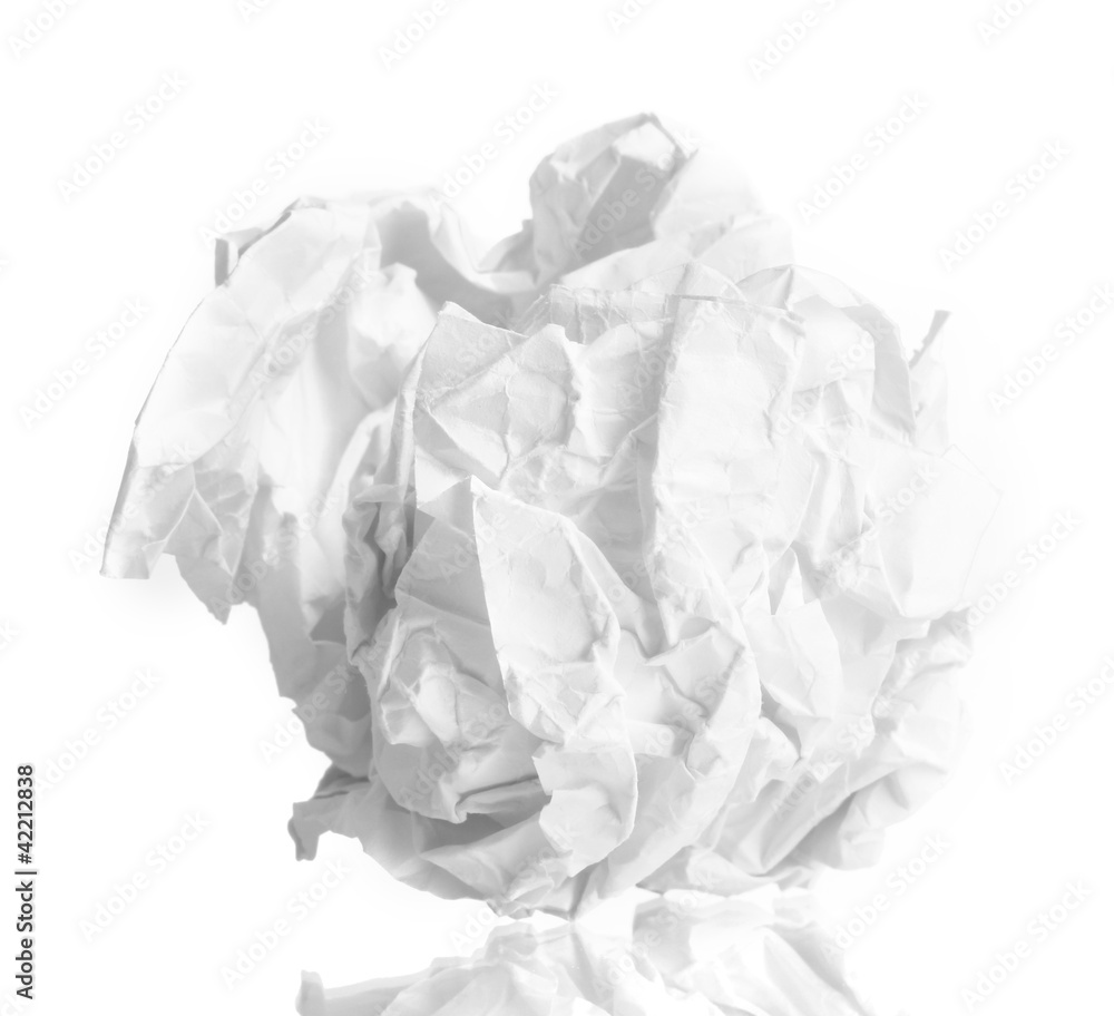 paper ball isolated on white paper ball isolated on white