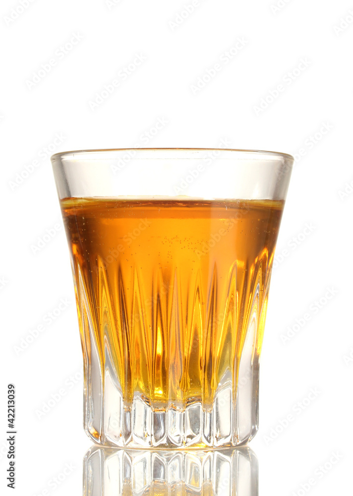 glass of pepper vodka isolated on white glass of pepper vodka isolated on white