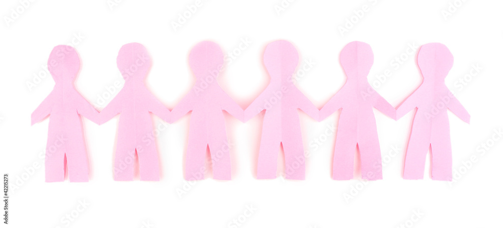 Paper people isolated on white Paper people isolated on white