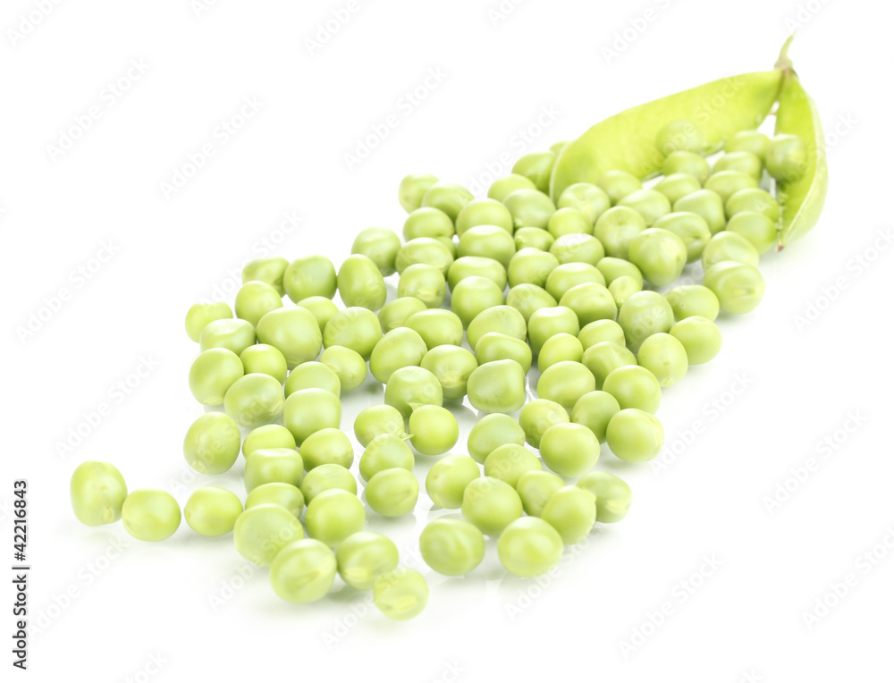 Green peas isolated on white Green peas isolated on white