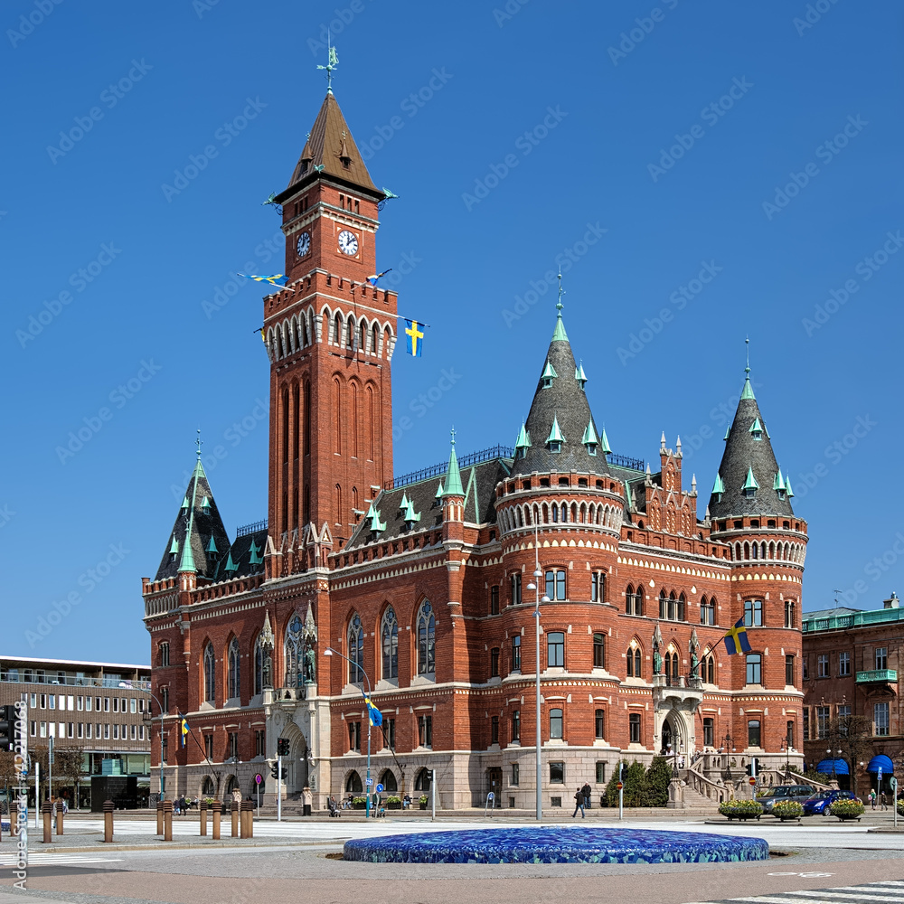 Fototapeta premium City Hall in Helsingborg, Sweden