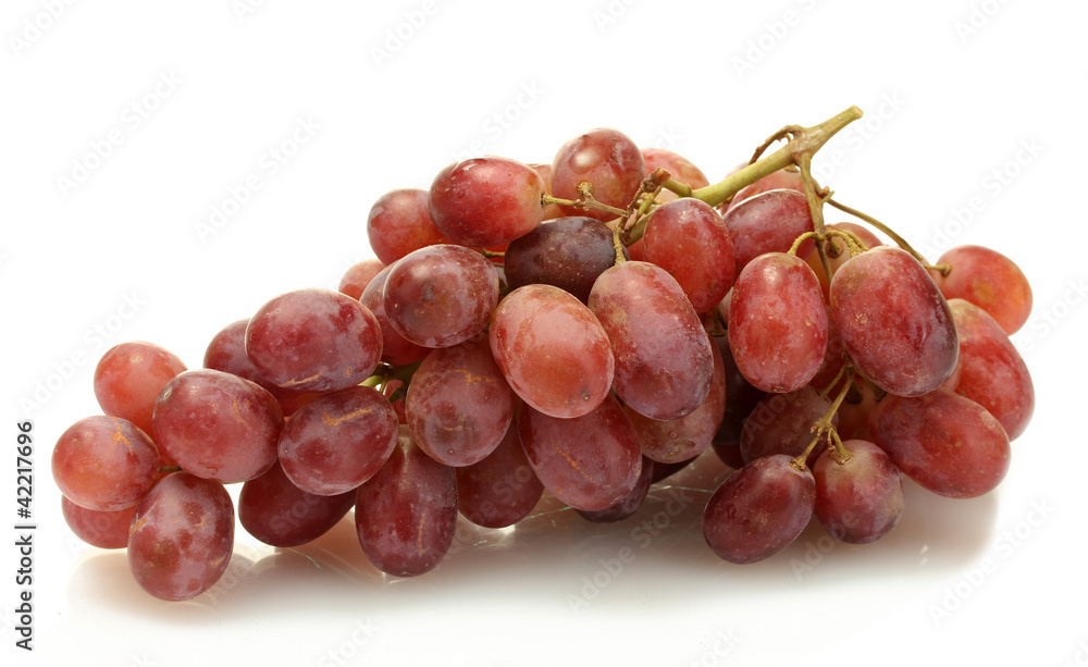 Fototapeta premium ripe sweet grapes isolated on white
