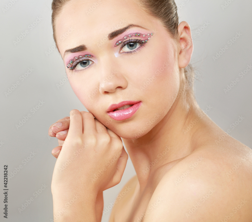 Closeup of a beautiful woman's face Closeup of a beautiful woman's face