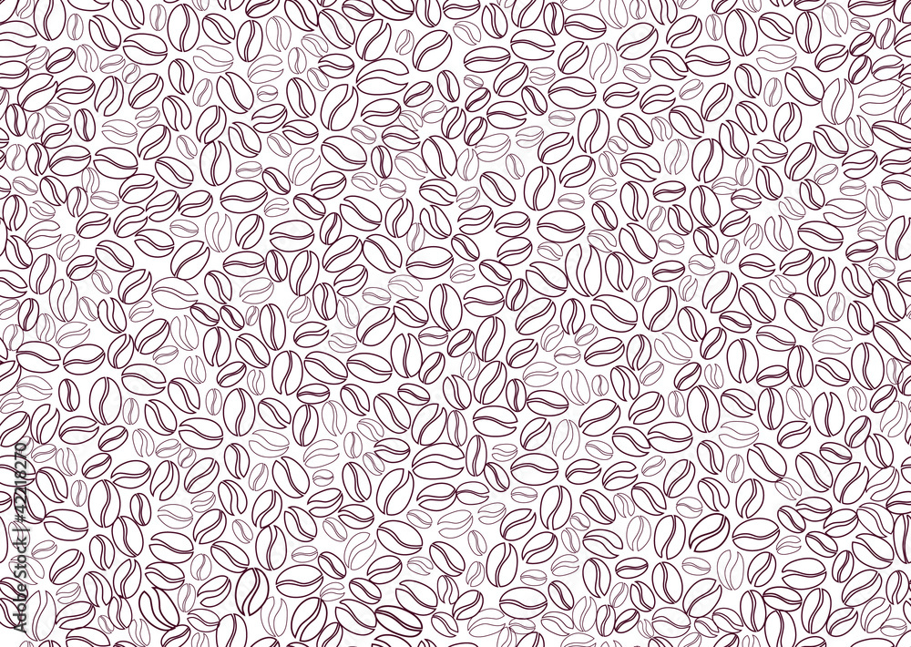 Fototapeta premium бесшовный фон из зерен кофе, графика, print