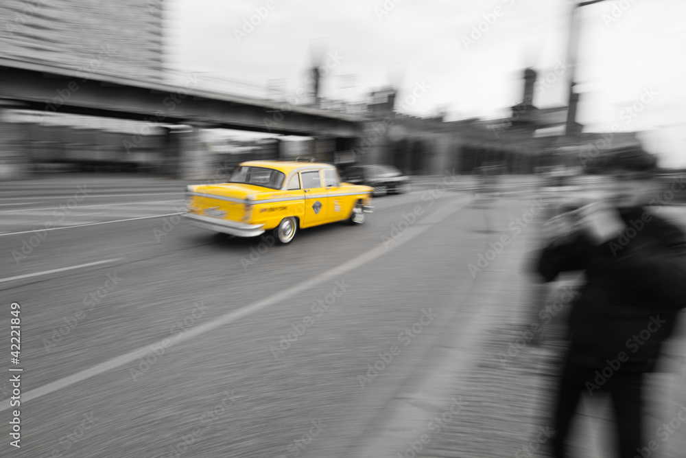 altes gelbes Taxi