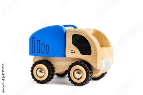 Wooden toy truck