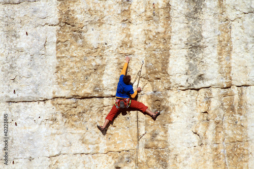 Climber on the wall.