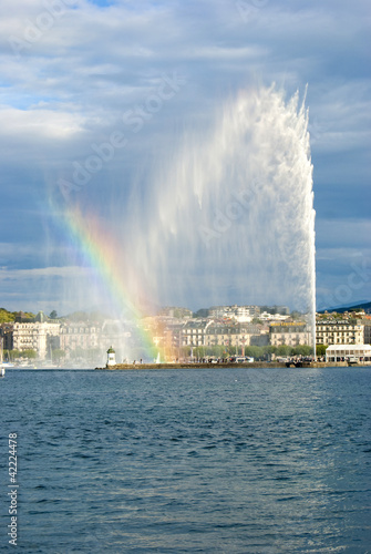 Jet D'eau on Lake Geneva, Switzerland