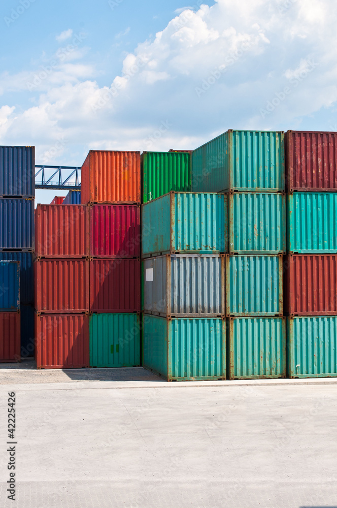 Fototapeta premium Cargo container on a storage site