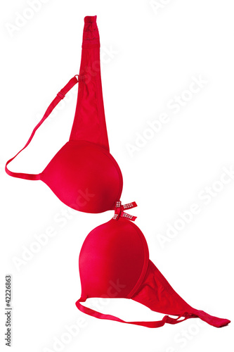 Fényképezés Red silky bra