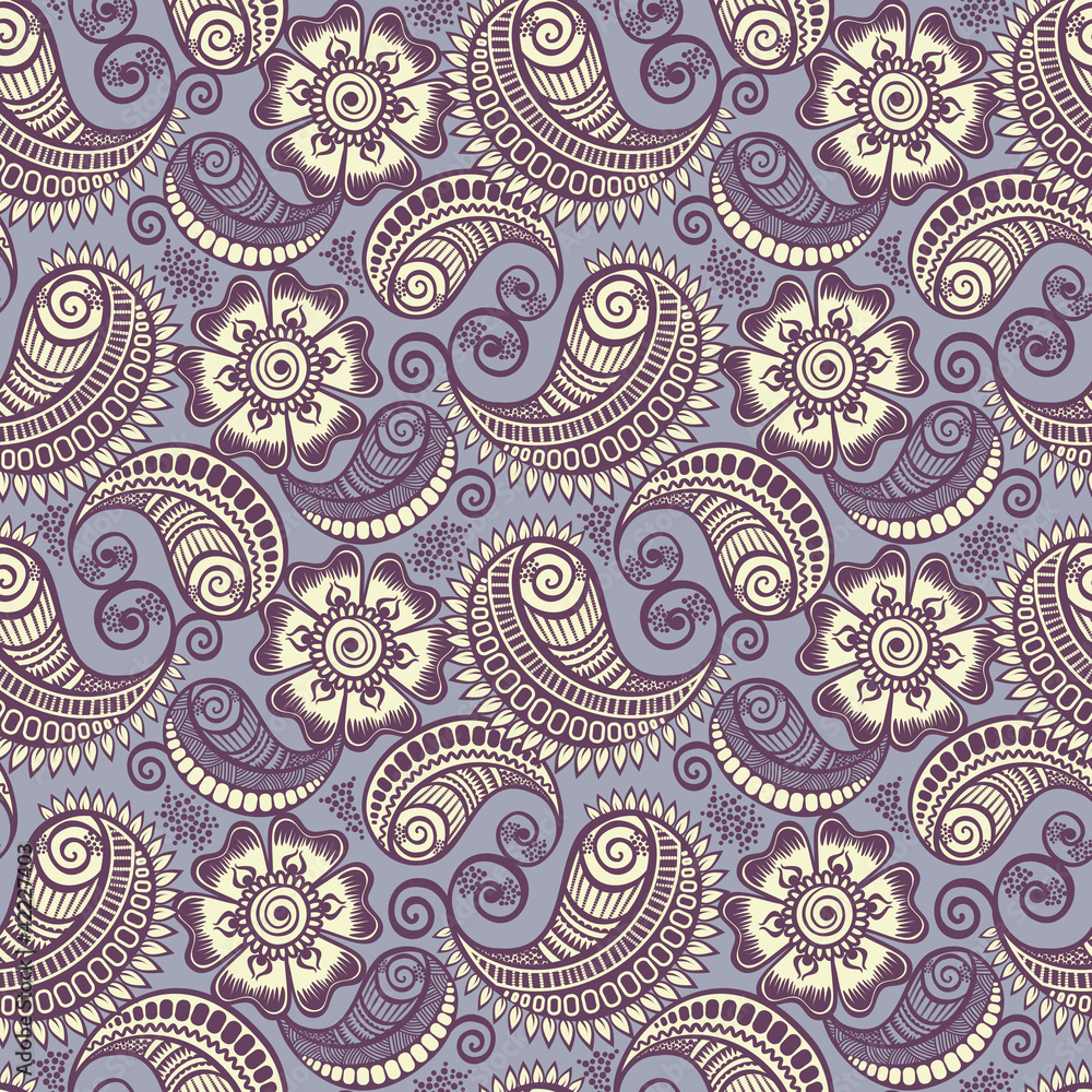 Seamless elegant paisley pattern Seamless elegant paisley pattern