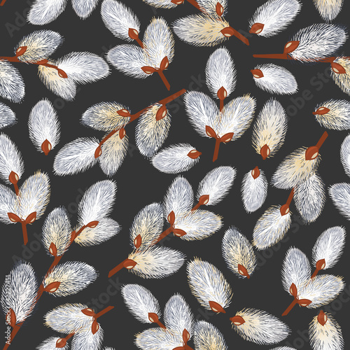 Easter willow seamless
