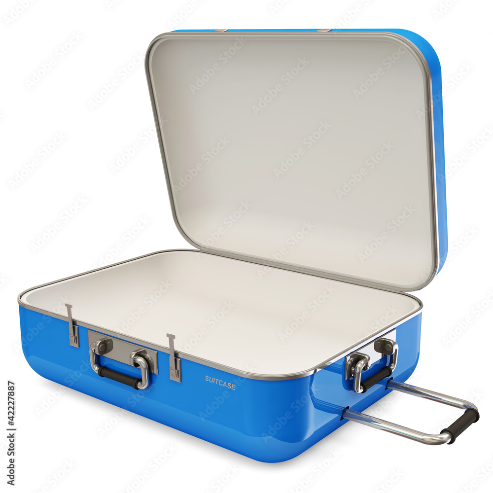 Opened Suitcase isolated on white background Opened Suitcase isolated on white background