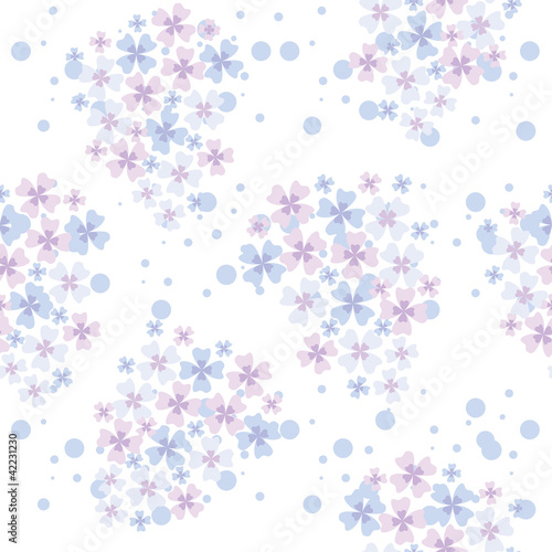 seamless pattern of lilac flowers