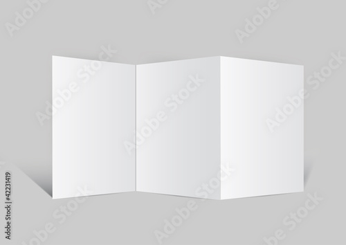 close up of a leaflet blank white paper vector background