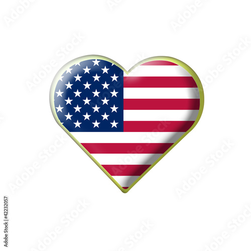 Coeur drapeau États-Unis d'Amérique