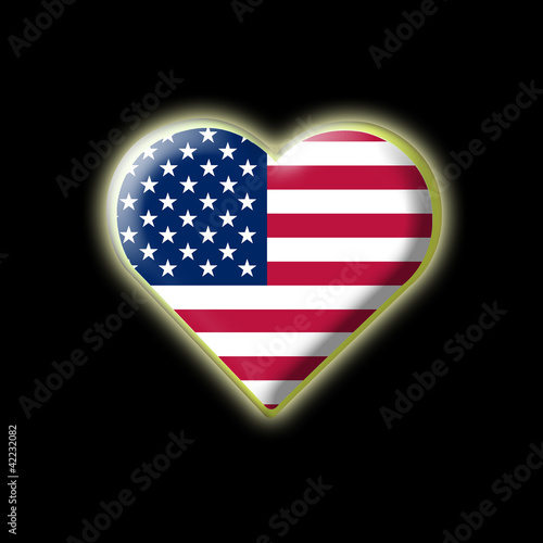 Coeur drapeau États-Unis d'Amérique