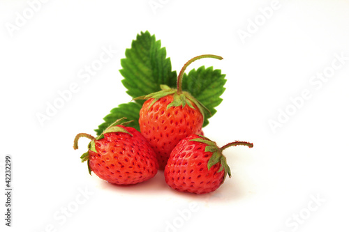 Strawberry and leaf