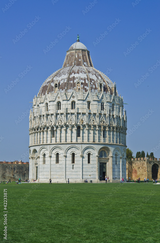 Romanesque style Baptistery Pisa, Italy