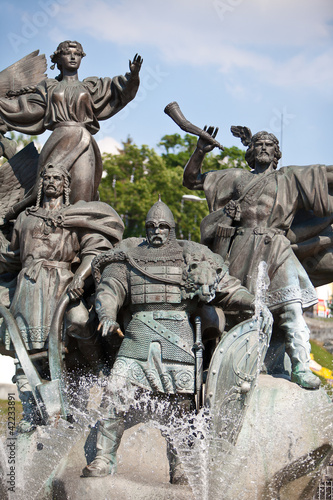 Monument of City-founders in Kiev. Ukraine