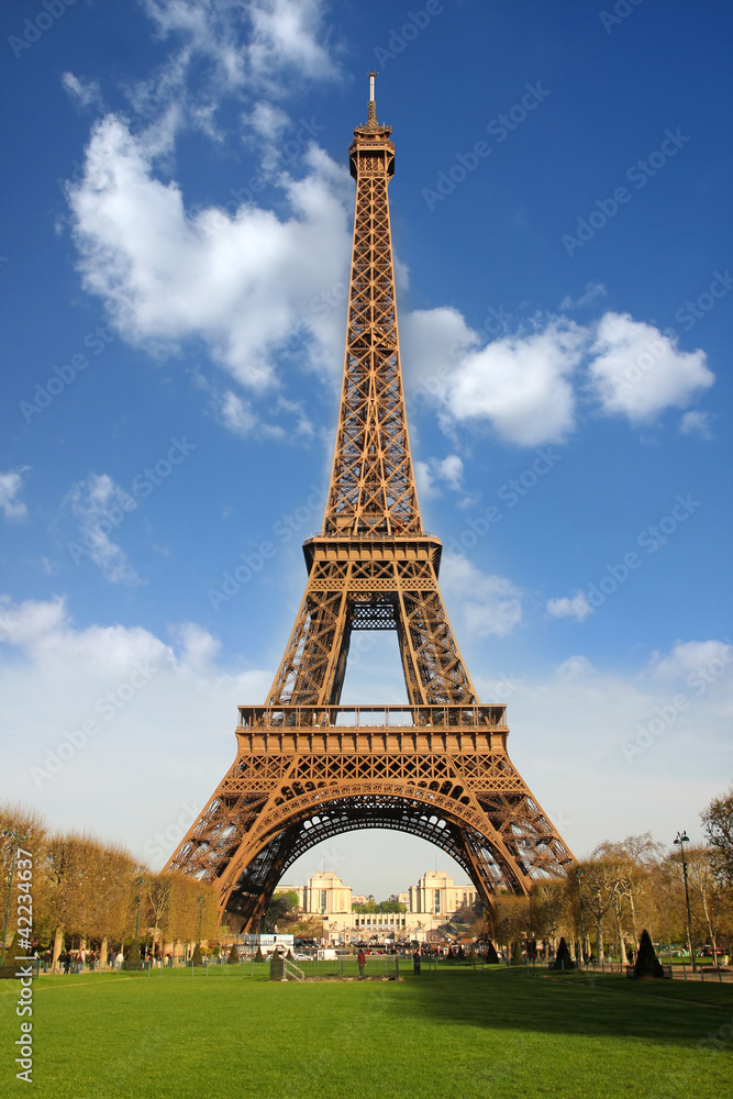 Eiffel Tower in spring time,  Paris, France