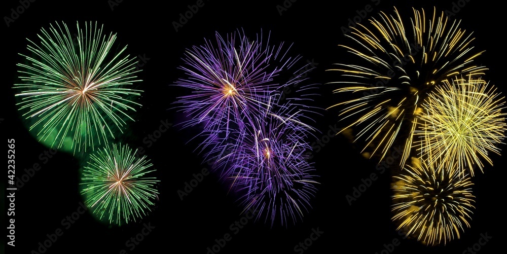 Three fireworks explosions
