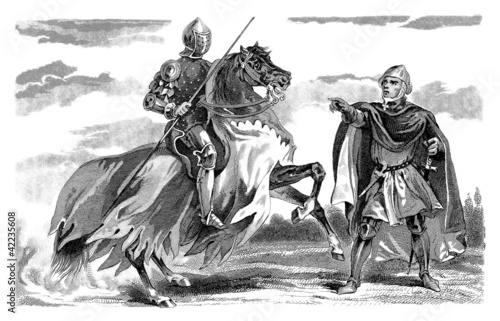 Canvastavla Medieval Joust - 13th century