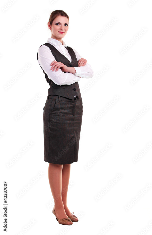 Young caucasian business woman with arms crossed Young caucasian business woman with arms crossed