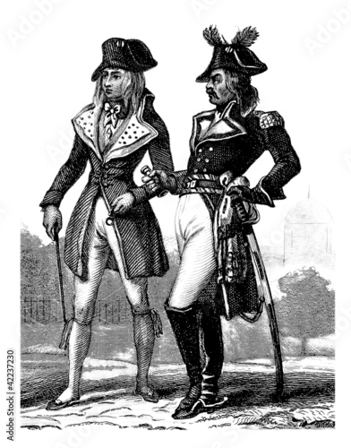 2 Men - French Revolution end18th century - 1859 photo