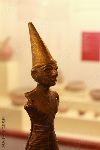 bronze statue of hittite storm god teshup