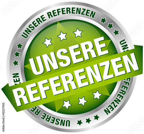 Button Banner Unsere Referenzen" grün/silber