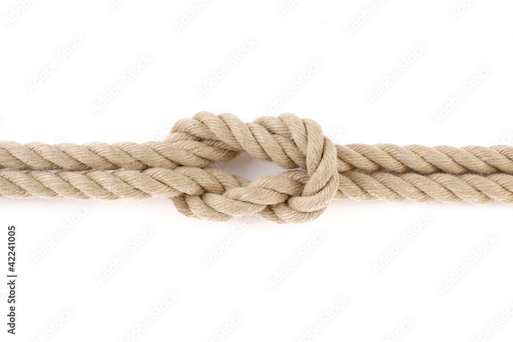 Seil mit Knoten Stock-Foto | Adobe Stock