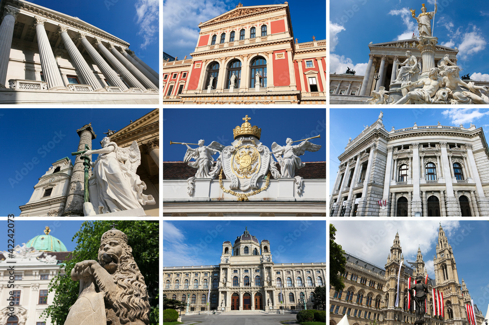 Obraz premium Landmarks of Vienna in a collage