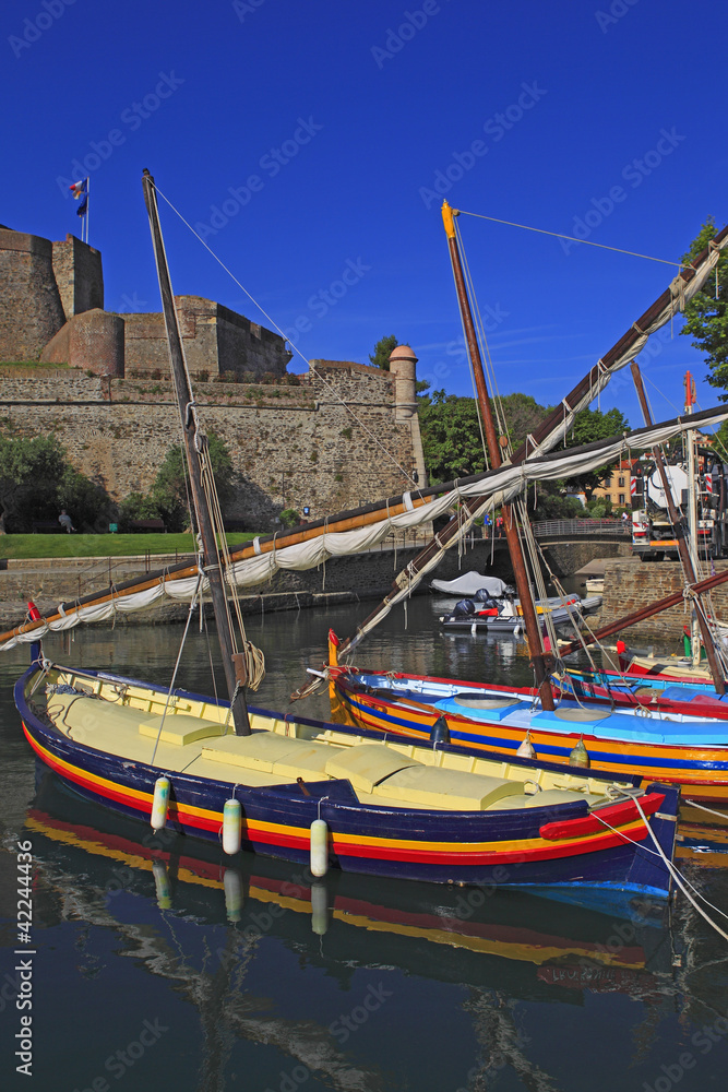 Collioure, barques catalanes