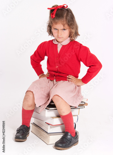 Rebellious little schoolgirl