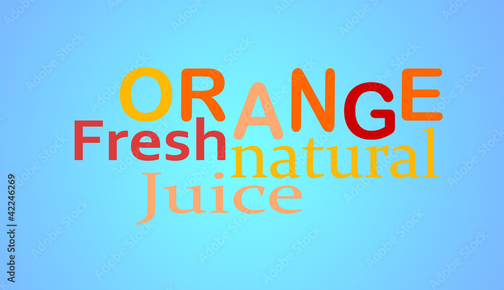 Obraz premium Fruit label or stamp - orange