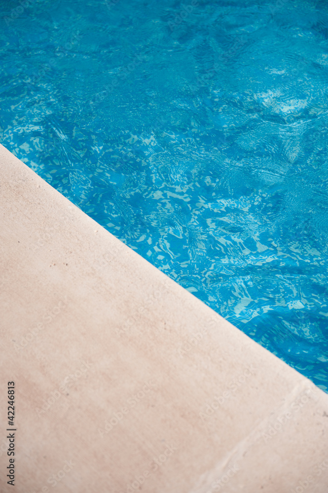 Poolside white and blue