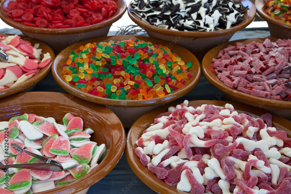 Oriental sweets on the counter Oriental sweets on the counter