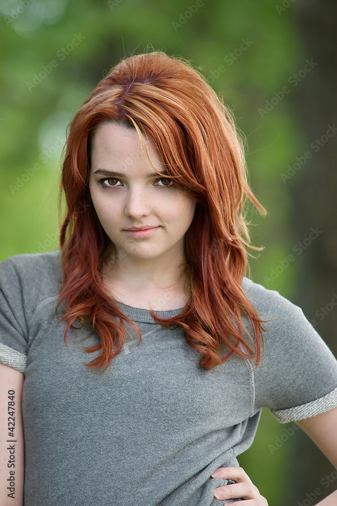 Naklejka premium Beautiful redhead