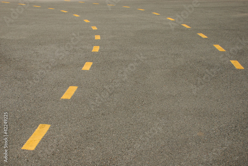 Road with yellow line