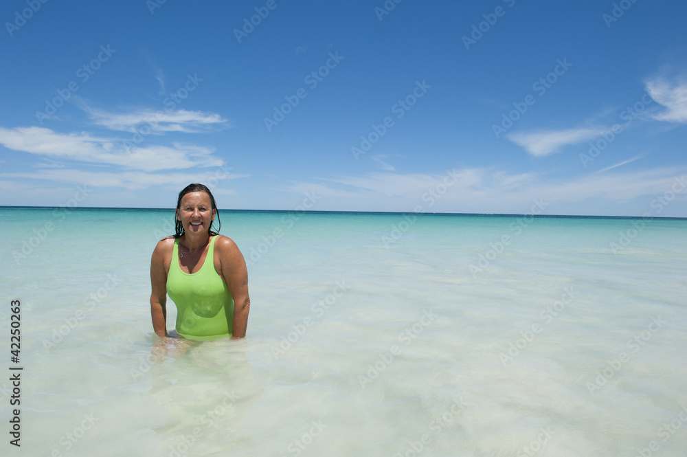 Happy pretty woman paradise tropic holiday Happy pretty woman paradise tropic holiday