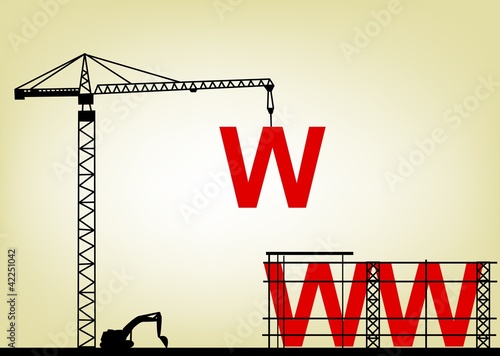 illustration of construction web site